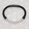 Simple Leather Bracelet - Pink Quartz