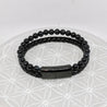 Double Leather Bracelet - Onyx